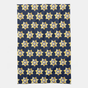 Linge De Cuisine Badge Sheriff Gold Star Amusant