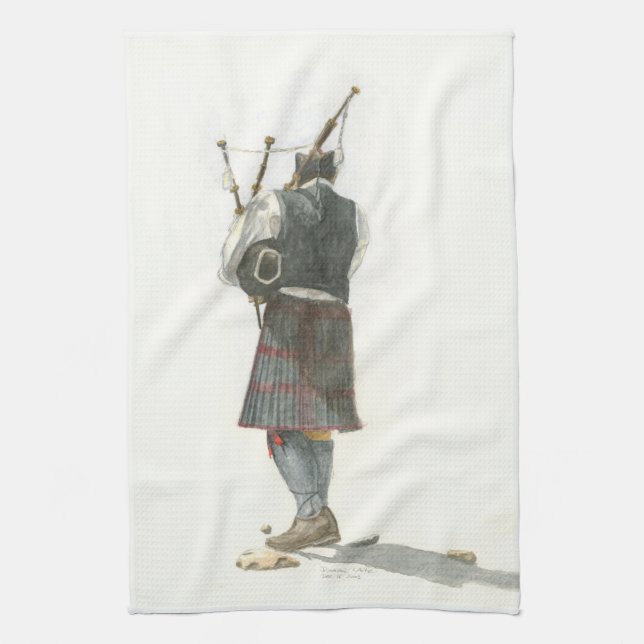 Linge De Cuisine Bagpiper (Vertical)