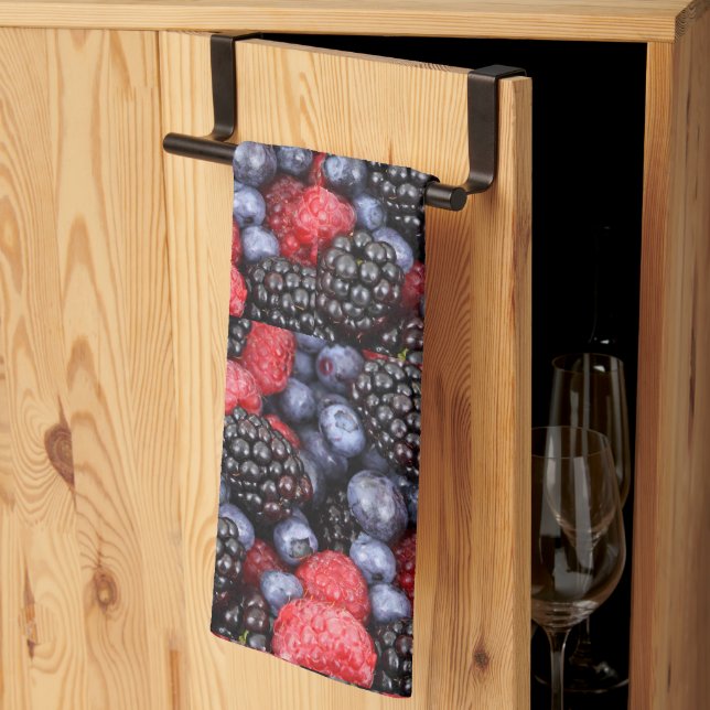 Linge De Cuisine Baies (Pliage en tiers)