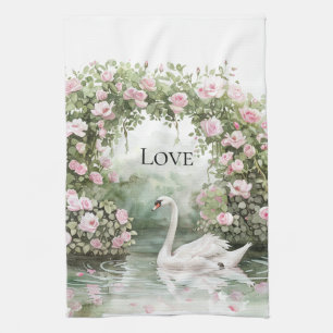 Linge De Cuisine Bain de mariage floral au lac des cygnes avec rose