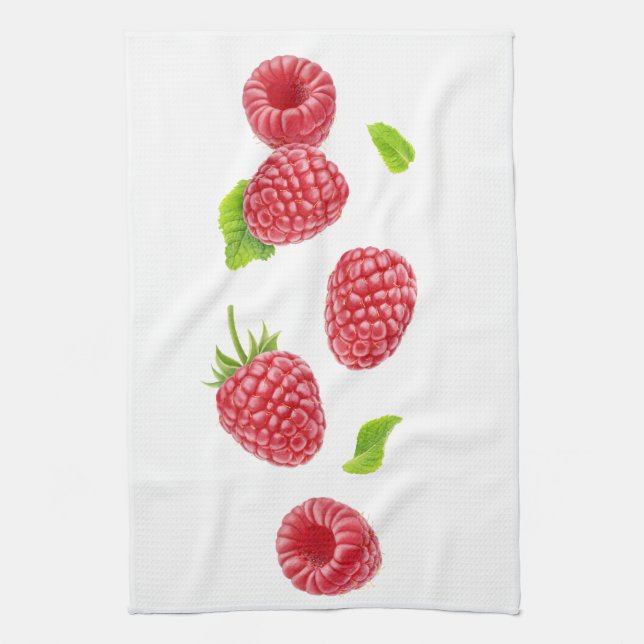 Linge De Cuisine Baisse des framboises (Vertical)
