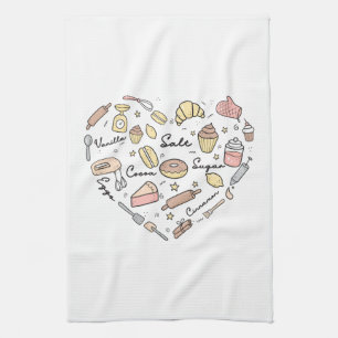Linge De Cuisine Baker Heart Funny Boulangerie Cuisine pâtisserie C
