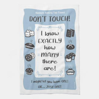 Linge De Cuisine Baker's Tea Towel Nanna, Mum, Dad Gift (Blue)