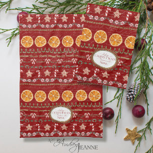 Linge De Cuisine Baking Christmas Memories Nana Aquarelle Rouge
