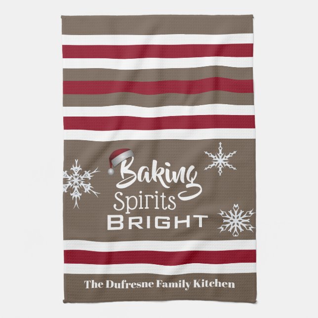 Linge De Cuisine Baking Spirits Bright Personnalisé Cuisine de vaca (Vertical)