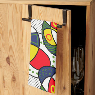 Linge De Cuisine Bal de plage rouge bleu jaune vert