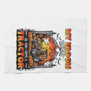 Linge De Cuisine Balai Cassa Tracteur Halloween Sorcière Fantômes_1