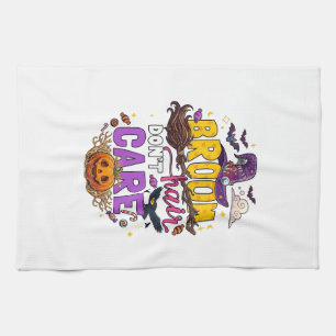 Linge De Cuisine Balai Cheveux N'importe Halloween Sorcière Chapeau