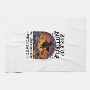 Linge De Cuisine Balai de Halloween Commutateur Sorcière Boutonnièr