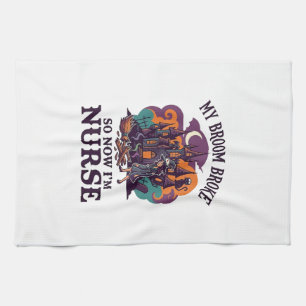 Linge De Cuisine Balai Infirmière Cassée Halloween Sorcière Maison