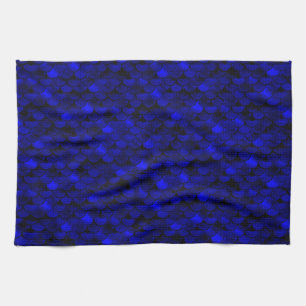 Linge De Cuisine Balances de sirène bleu foncé tombant