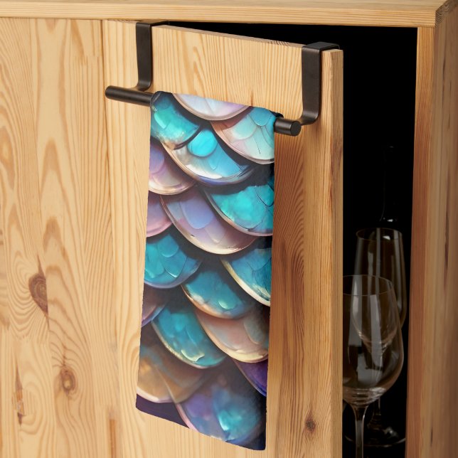 Linge De Cuisine Balances de sirènes de couleur pastel, (Pliage en tiers)