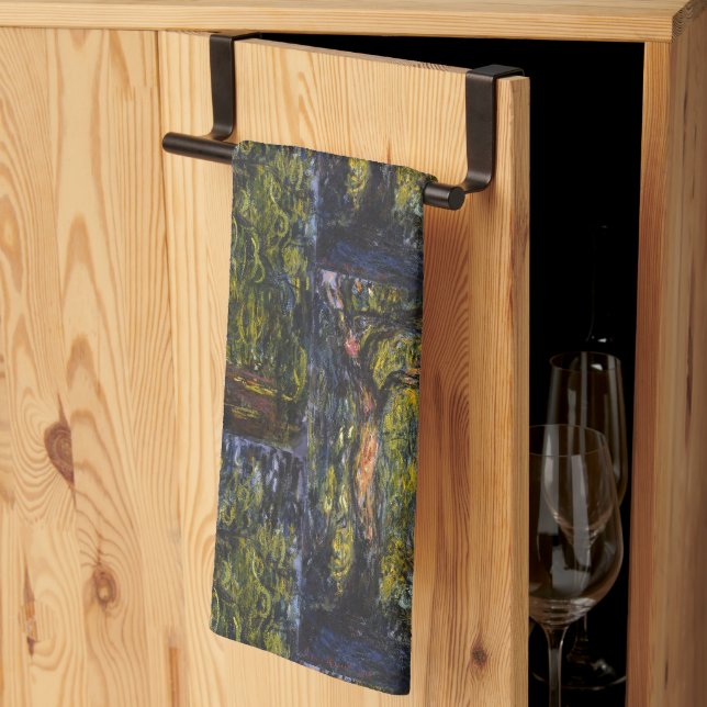 Linge De Cuisine Balayage Willow par Claude Monet, oeuvre d'art cla (Pliage en tiers)