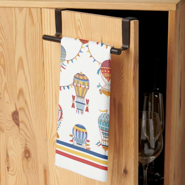 Linge De Cuisine Ballons à Air Chaud Vintage (Pliage en tiers)