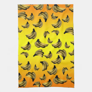 Linge De Cuisine Banane jaune or, Motif