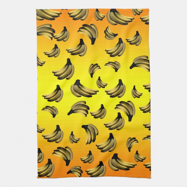 Linge De Cuisine Banane jaune or, Motif (Vertical)