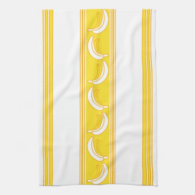 Linge De Cuisine Banane Rayures Jacquard Luxe (Vertical)