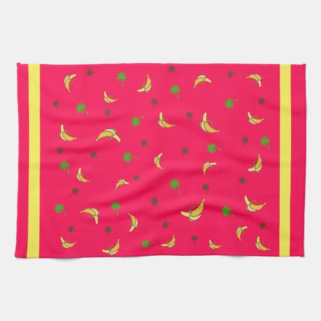 Linge De Cuisine Bananes et palmiers (Horizontal)
