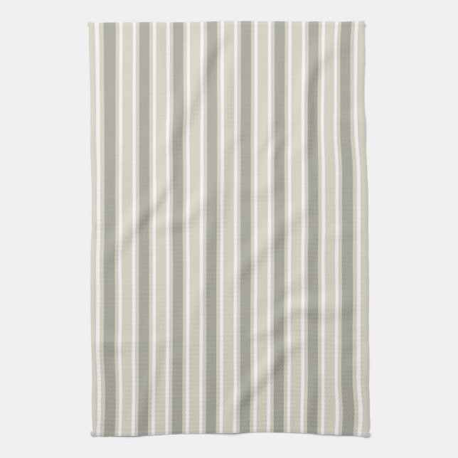 Linge De Cuisine Bande de bonbons beige (Vertical)