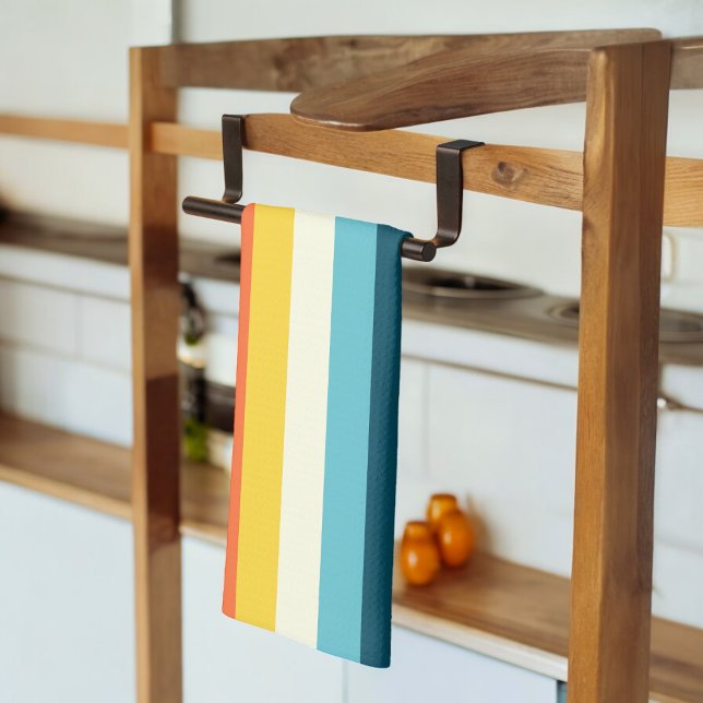 Linge De Cuisine Bande des tons rose et bleu (Kitchen Towel)