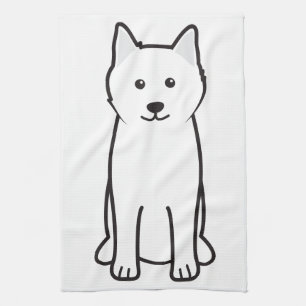 Linge De Cuisine Bande dessinée de chien de Samoyed