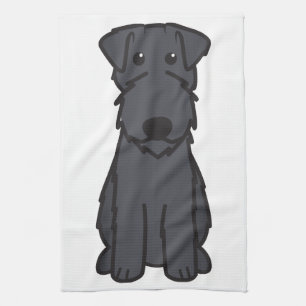 Linge De Cuisine Bande dessinée de chien de Terrier de bleu de