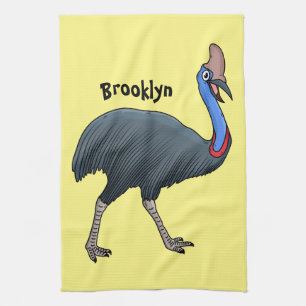Linge De Cuisine Bande dessinée d'oiseau joyeux