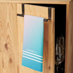 Linge De Cuisine Bandes blanches arrière - plans à pente douce