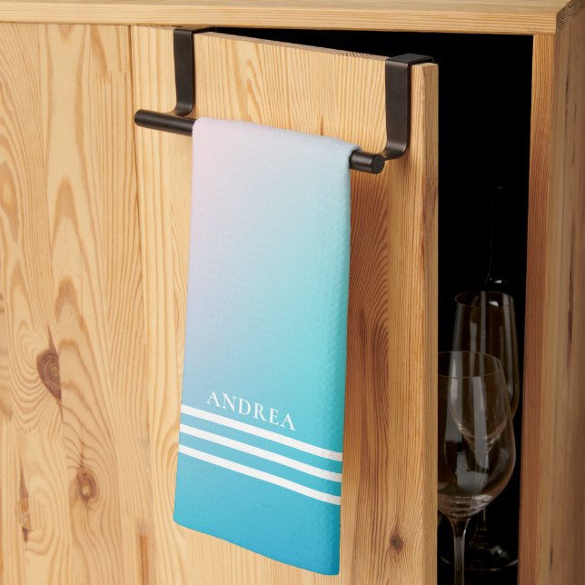 Linge De Cuisine Bandes blanches arrière - plans à pente douce (Pliage en tiers)