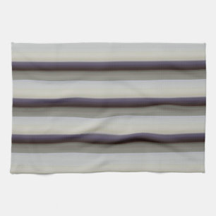 Linge De Cuisine Bandes bleu gris vintage