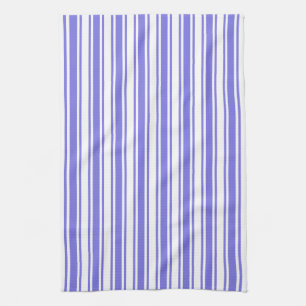 Linge De Cuisine Bandes de bonbons bleu et blanc