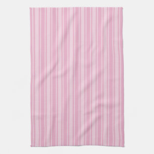 Linge De Cuisine Bandes de bonbons rose pâle