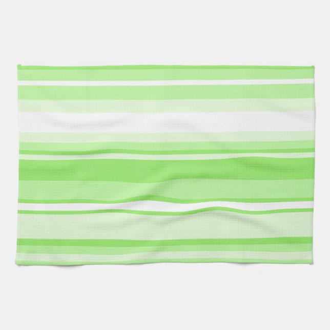 Linge De Cuisine Bandes de chaux (Horizontal)