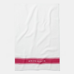 Linge De Cuisine Bandes de couleur modifiables avec nom personnalis