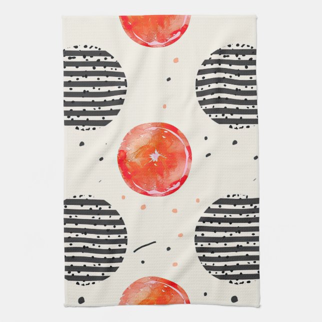 Linge De Cuisine Bandes de tranches de citron bold (10) (Vertical)