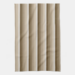 Linge De Cuisine Bandes d'ombre Brown