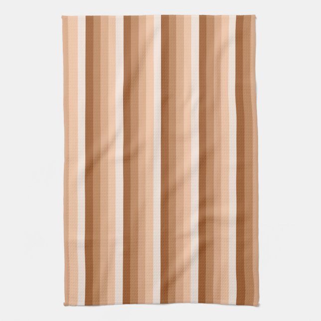 Linge De Cuisine Bandes d'ombre orange brûlées (Vertical)