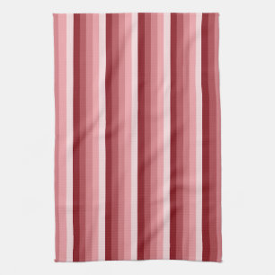 Linge De Cuisine Bandes d'ombre rouges