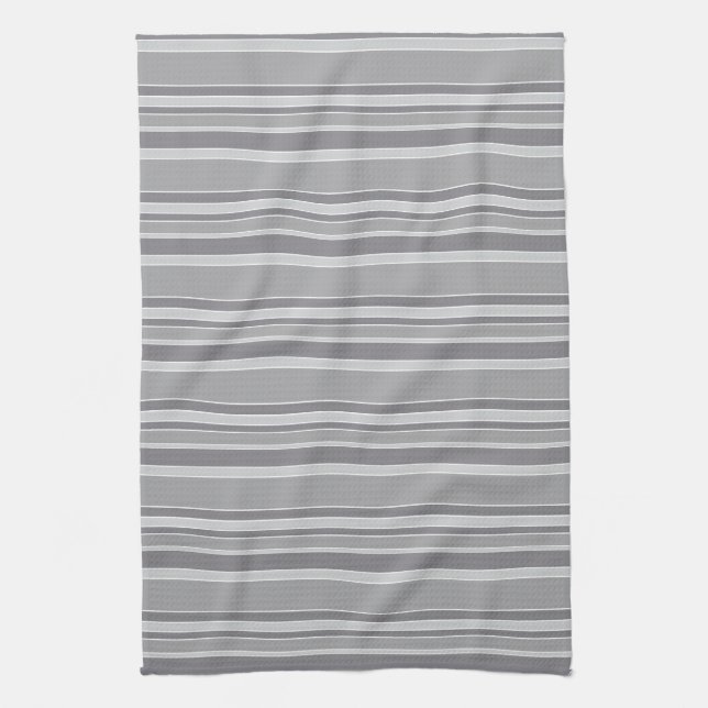 Linge De Cuisine Bandes grises (Vertical)