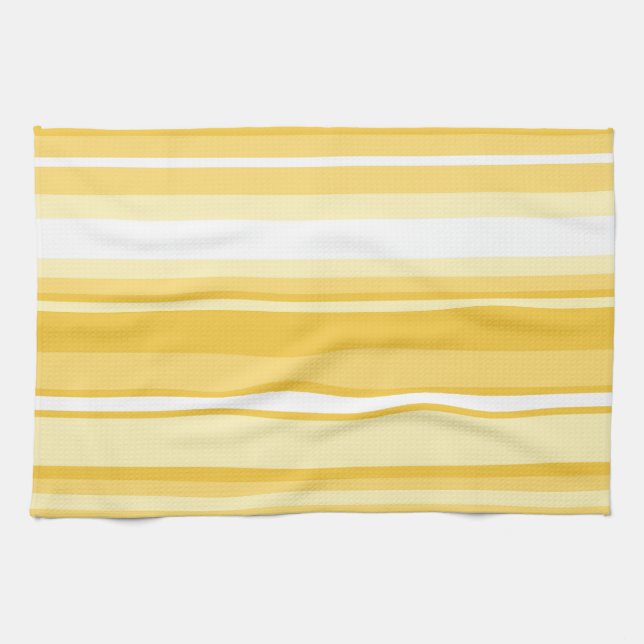 Linge De Cuisine Bandes jaunes (Horizontal)
