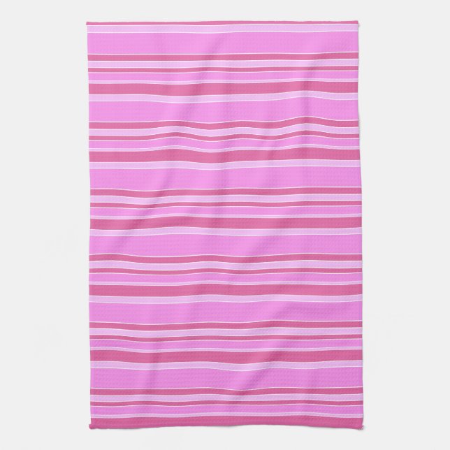 Linge De Cuisine Bandes roses (Vertical)