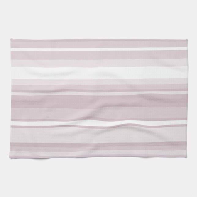 Linge De Cuisine Bandes roses à quartz rose (Horizontal)
