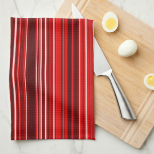 Linge De Cuisine Bandes rouges
