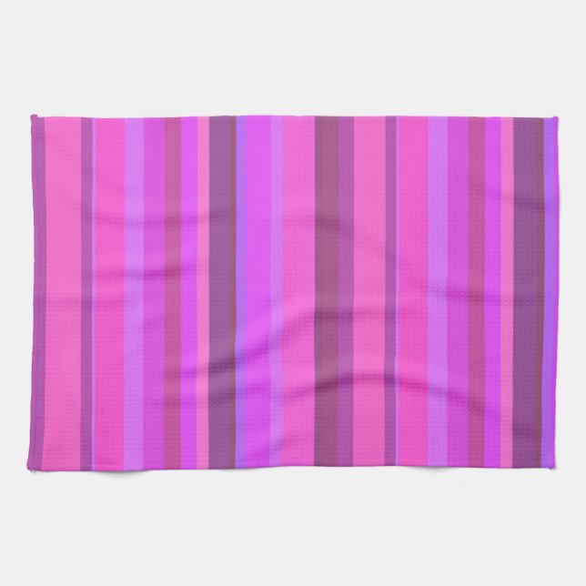 Linge De Cuisine Bandes verticales roses (Horizontal)