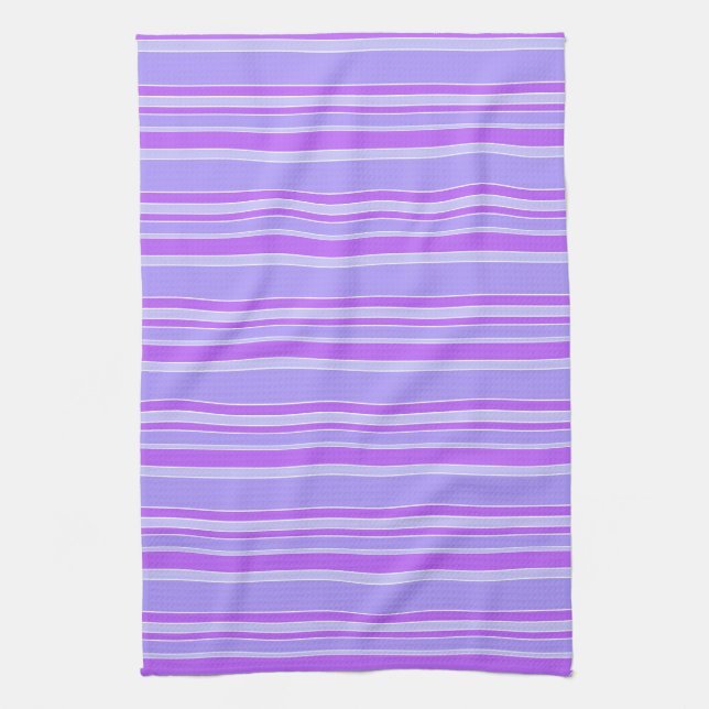 Linge De Cuisine Bandes violettes (Vertical)