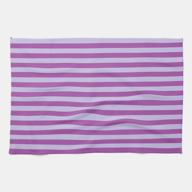 Linge De Cuisine Bandes violettes et lavande (Horizontal)