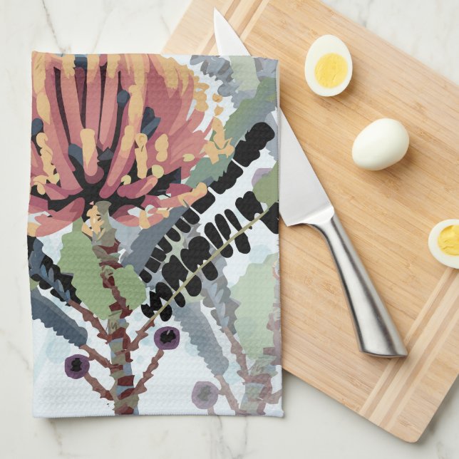 Linge De Cuisine Banksia Flower Dragonfly Art (Quart Plié)