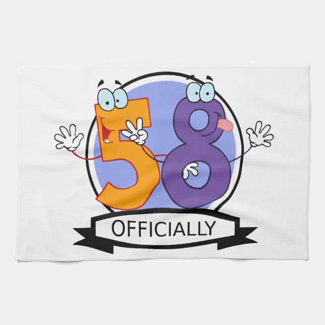 Linge De Cuisine Bannière d'anniversaire officielle 58 (Horizontal)