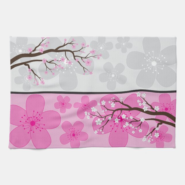 Linge De Cuisine Bannières de fleurs de cerisier (Horizontal)