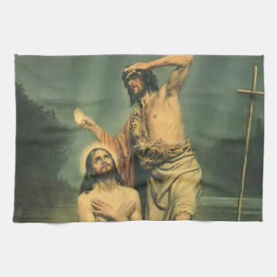 Linge De Cuisine Baptême de Jésus Christ par Jean le Baptiste